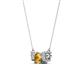 2 - Raia Citrine and Diamond Three Stone Pendant 