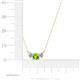 4 - Raia Peridot and Diamond Three Stone Pendant 