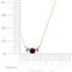 4 - Raia Red Garnet and Diamond Three Stone Pendant 