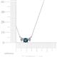 4 - Raia Blue and White Diamond Three Stone Pendant 