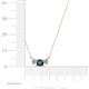 4 - Raia Blue and White Diamond Three Stone Pendant 