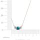 4 - Raia London Blue Topaz and Diamond Three Stone Pendant 