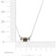 4 - Raia Smoky Quartz and Diamond Three Stone Pendant 