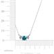 4 - Raia London Blue Topaz and Diamond Three Stone Pendant 