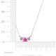 4 - Raia Pink Sapphire and Diamond Three Stone Pendant 