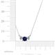 4 - Raia Blue Sapphire and Diamond Three Stone Pendant 