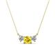 1 - Raia Yellow Sapphire and Diamond Three Stone Pendant 