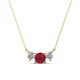 1 - Raia Ruby and Diamond Three Stone Pendant 