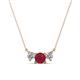 1 - Raia Ruby and Diamond Three Stone Pendant 
