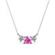 1 - Raia Pink Sapphire and Diamond Three Stone Pendant 