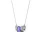 2 - Raia Tanzanite and Diamond Three Stone Pendant 
