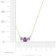 4 - Raia Amethyst and Diamond Three Stone Pendant 