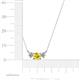 4 - Raia Yellow Sapphire and Diamond Three Stone Pendant 