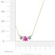 4 - Raia Pink Sapphire and Diamond Three Stone Pendant 