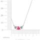 4 - Raia Pink Tourmaline and Diamond Three Stone Pendant 