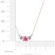 4 - Raia Pink Tourmaline and Diamond Three Stone Pendant 