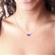 3 - Raia Tanzanite and Diamond Three Stone Pendant 