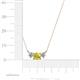 4 - Raia Yellow and White Diamond Three Stone Pendant 