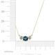 4 - Raia Blue and White Diamond Three Stone Pendant 