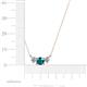 4 - Raia London Blue Topaz and Diamond Three Stone Pendant 