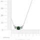 4 - Raia Diamond and Lab Created Alexandrite Three Stone Pendant 