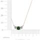 4 - Raia Diamond and Lab Created Alexandrite Three Stone Pendant 