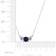 4 - Raia Blue Sapphire and Diamond Three Stone Pendant 