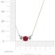 4 - Raia Ruby and Diamond Three Stone Pendant 