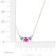 4 - Raia Pink Sapphire and Diamond Three Stone Pendant 