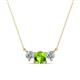 1 - Raia Peridot and Diamond Three Stone Pendant 