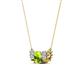 2 - Raia Peridot and Diamond Three Stone Pendant 