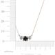 4 - Raia Black and White Diamond Three Stone Pendant 