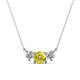 1 - Raia Yellow and White Diamond Three Stone Pendant 