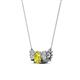 2 - Raia Yellow and White Diamond Three Stone Pendant 