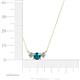 4 - Raia London Blue Topaz and Diamond Three Stone Pendant 