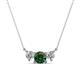 1 - Raia Diamond and Lab Created Alexandrite Three Stone Pendant 