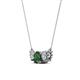 2 - Raia Diamond and Lab Created Alexandrite Three Stone Pendant 