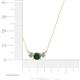 4 - Raia Diamond and Lab Created Alexandrite Three Stone Pendant 