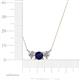 4 - Raia Blue Sapphire and Diamond Three Stone Pendant 