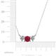 4 - Raia Ruby and Diamond Three Stone Pendant 