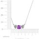 4 - Raia Amethyst and Diamond Three Stone Pendant 