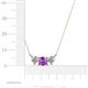 4 - Raia Amethyst and Diamond Three Stone Pendant 