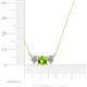 4 - Raia Peridot and Diamond Three Stone Pendant 