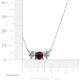 4 - Raia Red Garnet and Diamond Three Stone Pendant 