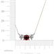 4 - Raia Red Garnet and Diamond Three Stone Pendant 