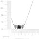 4 - Raia Black and White Diamond Three Stone Pendant 