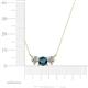 4 - Raia Blue and White Diamond Three Stone Pendant 