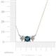 4 - Raia Blue and White Diamond Three Stone Pendant 