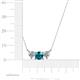4 - Raia London Blue Topaz and Diamond Three Stone Pendant 