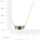 4 - Raia Smoky Quartz and Diamond Three Stone Pendant 